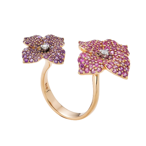 Mosaique Double Flower Ring